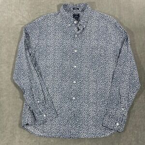 J. Crew Mens Large‎ Flex Washed Slim Untucked Floral Button Down Shirt